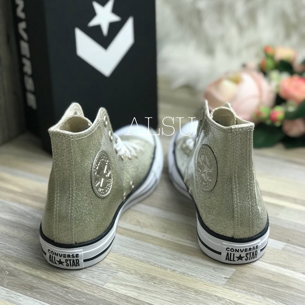 Converse Ctas HI Light Gold W AUTHENTIC - Picture 6 of 11